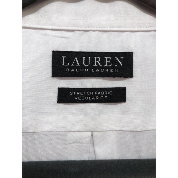 Lauren Ralph Lauren Men’s Regular Fit Performance Stretch White 2XL 18 1/2 32/33 - Picture 2 of 6